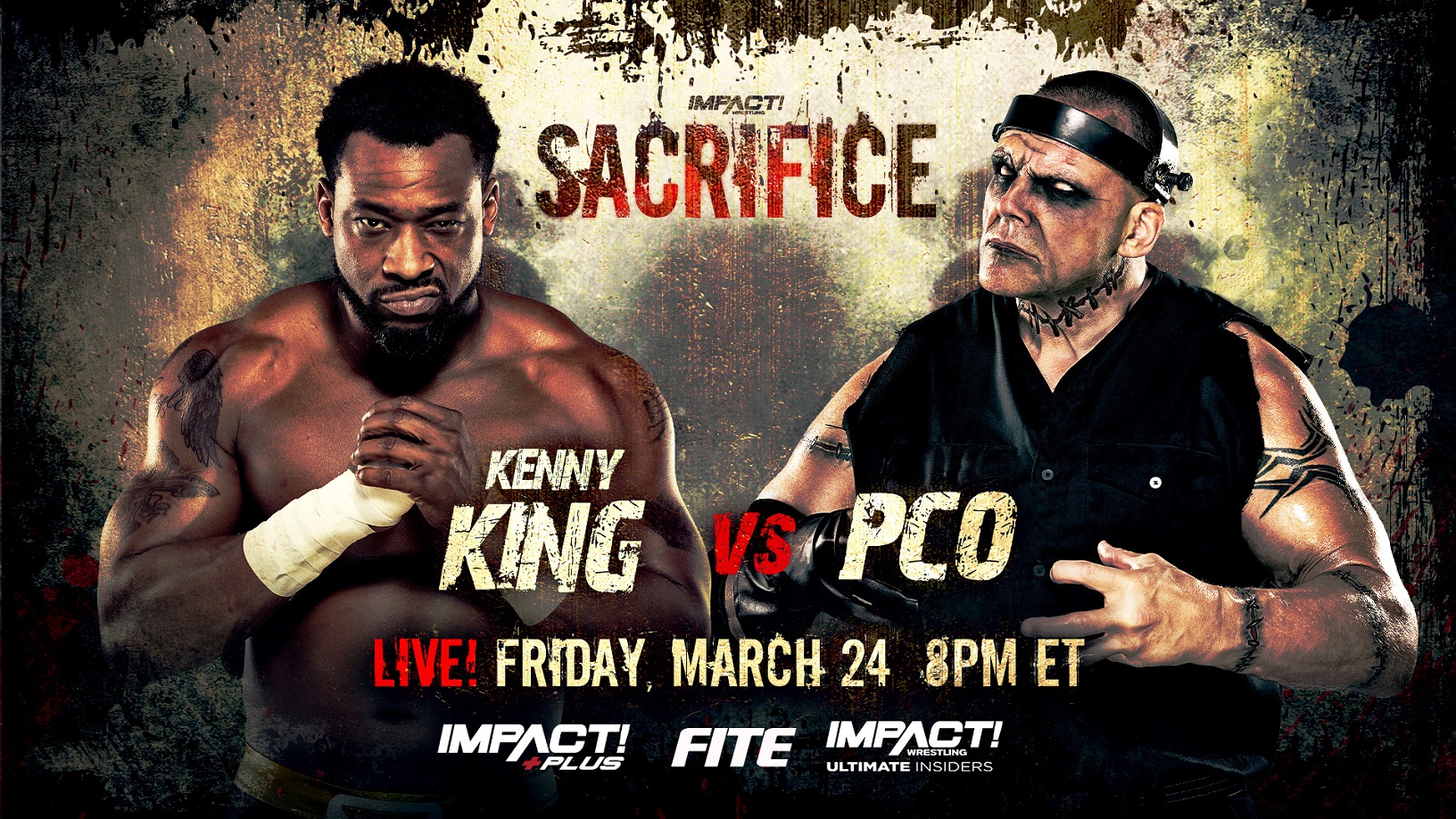 Kenny King Vows to End PCO in Highly-Combustible Bout at Sacrifice – IMPACT Wrestling