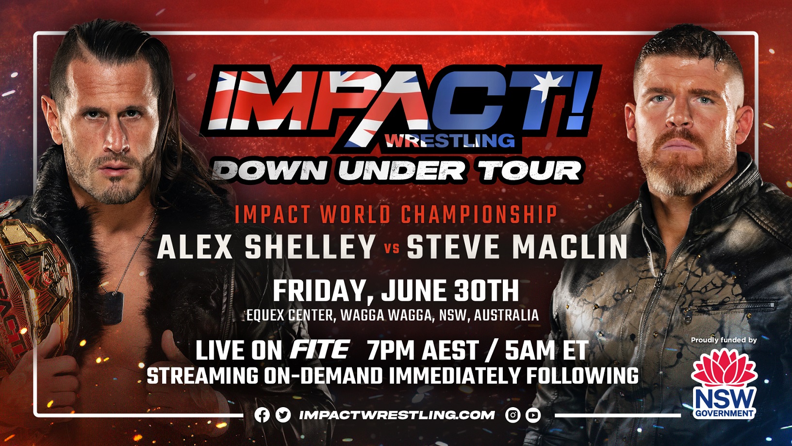 Shelley vs Maclin II for the IMPACT World Title, Plus Purrazzo vs Shaw for the Knockouts World Title Official for Down Under Tour