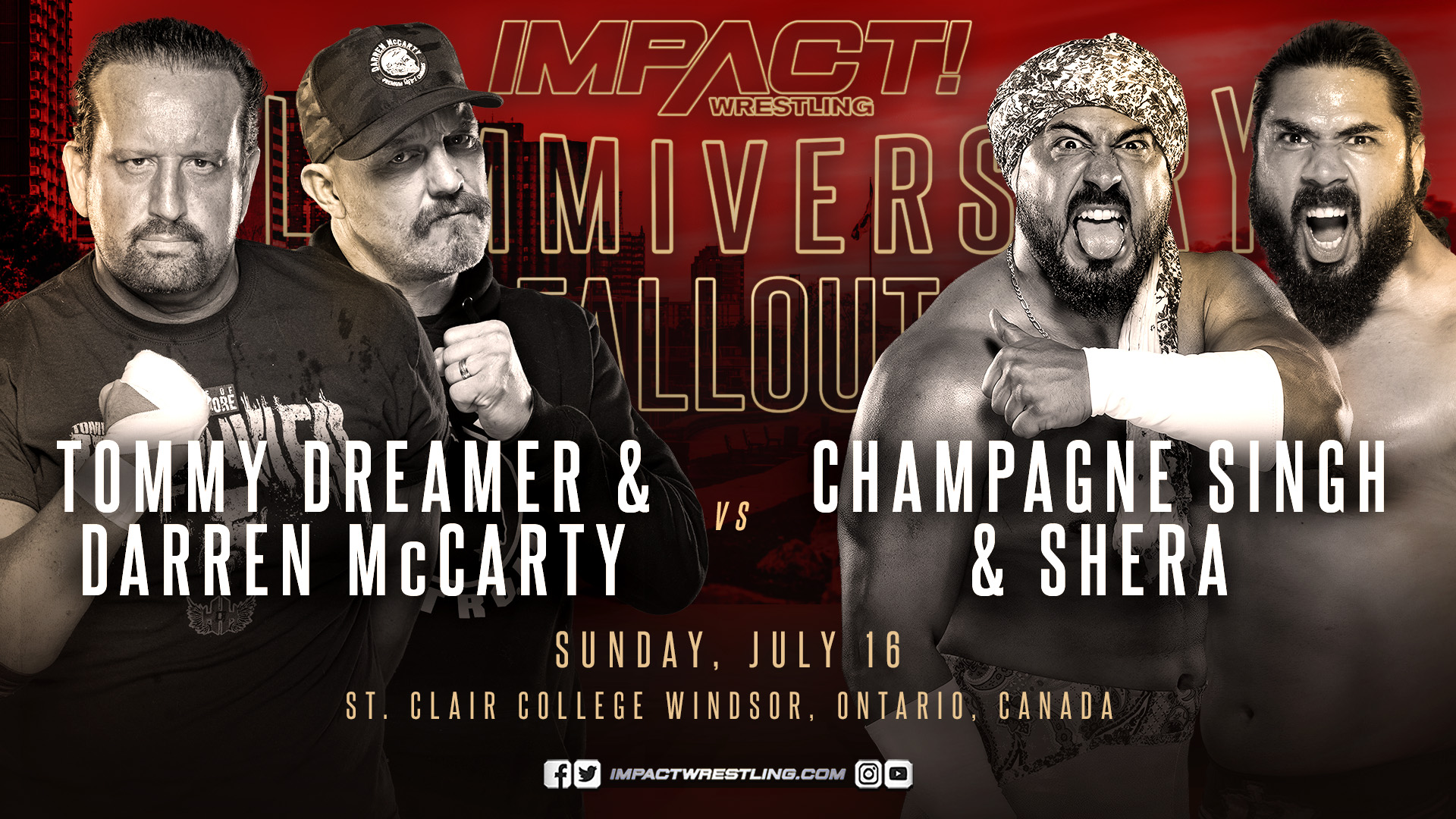 Darren McCarty & Tommy Dreamer vs Champagne Singh & Shera